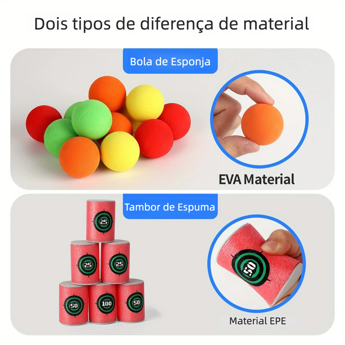 Brinquedo de Tiro com Balas de Espuma