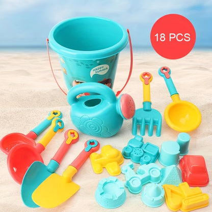 Kit de 18 Peças de Brinquedos de Praia - Brinque & Aprenda 